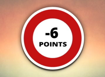 Infractions Code de la Route avec perte de 6 points